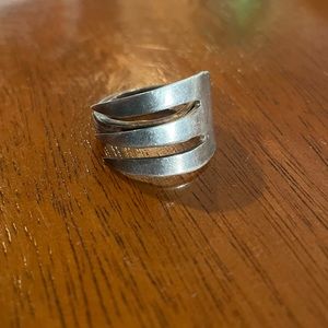 Fork ring. Sterling silver.